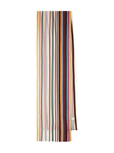 Paul Smith Striped Scarf In Multi