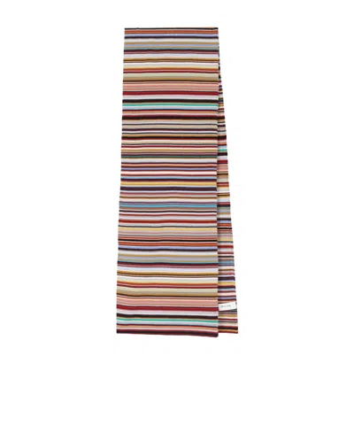 Paul Smith Striped Scarves In Multicolor