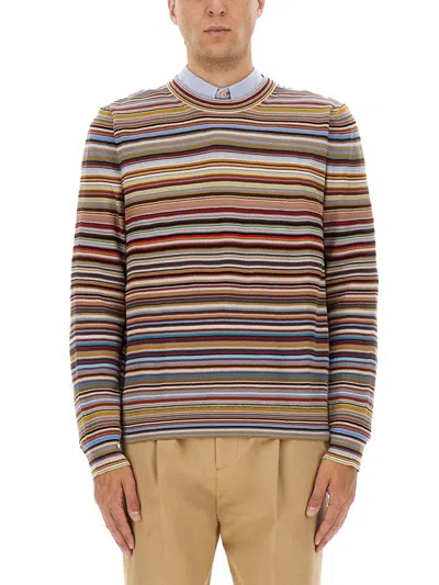 Paul Smith Striped Shirt In Blue