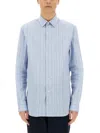 Paul Smith Slim-fit Pale Blue 'signature Stripe' Cotton Shirt In Azure