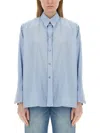 Paul Smith Striped Shirt In Blue