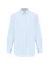 Paul Smith Stripe Patterned Buttoned Shirt In Blue