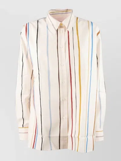 Paul Smith Striped Shirt Collared Neck Long Sleeves