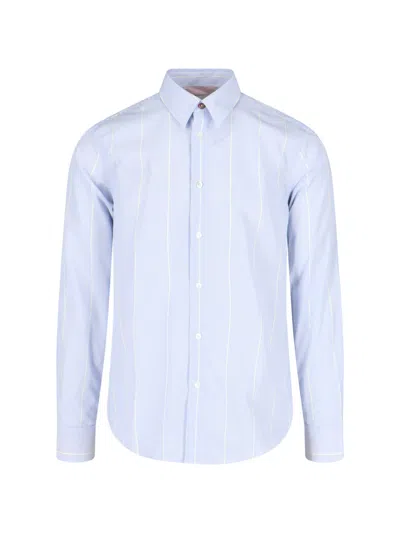 Paul Smith Striped Shirt In Blue