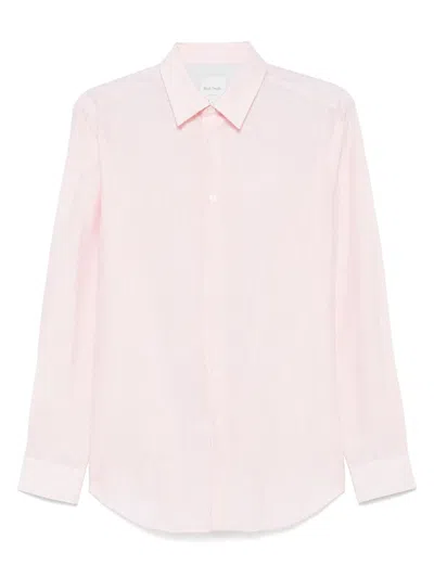 Paul Smith Striped Shirt In Orange