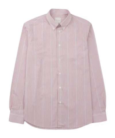 Paul Smith Striped Shirt In Pink