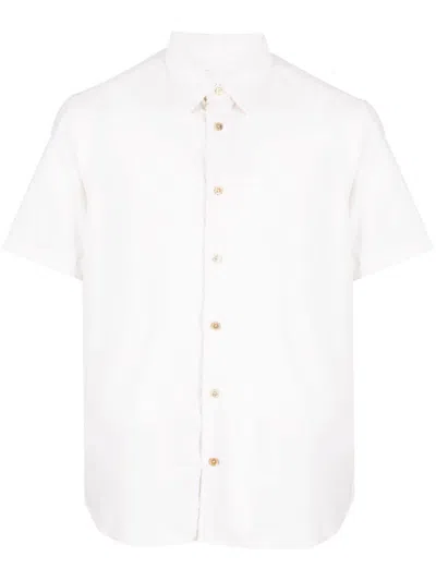 Paul Smith Short-sleeve Cotton Shirt In White
