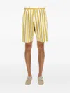Paul Smith Striped Shorts In Yellow