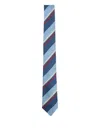 Paul Smith Horizontal Stripe Tie Regular Width Design In Blue