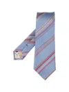 Paul Smith Blue Stripes Tie In Multi