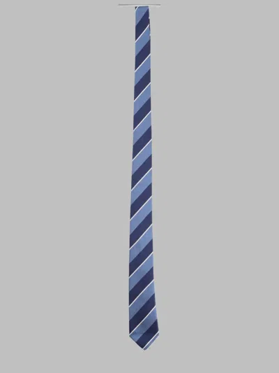 Paul Smith Striped Silk Tie In Gray