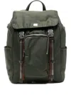 Paul Smith Striped-strap Flap Backpack In Green