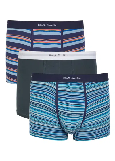 Paul Smith Striped Stretch-cotton Boxer Trunks In Multi
