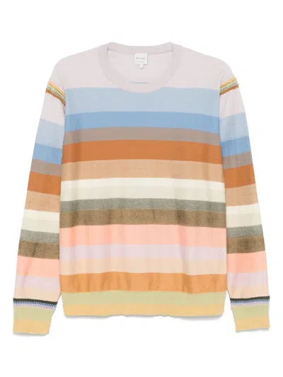 Paul Smith Striped Sweater In Pink