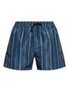 Paul Smith Striped Swim Shorts In Blue