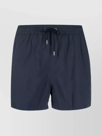 Paul Smith Striped Swim Shorts With Side Detailing In Blue