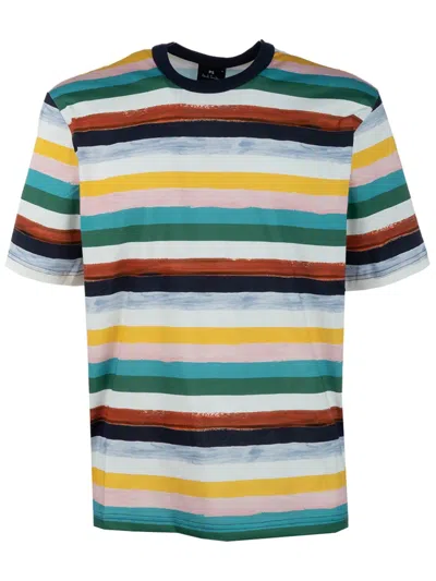 Paul Smith Striped T-shirt In Grün