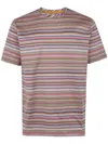 Paul Smith 'signature Stripe' Cotton T-shirt Multicolour In Rot