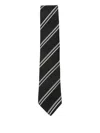 Paul Smith Striped Tie In Black