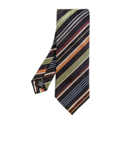 Paul Smith Striped Tie In Multi