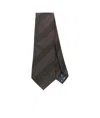 Paul Smith Men Striped Tie 8cm Tonal Stripes In Black