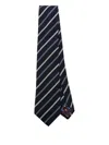 Paul Smith Striped Tie In Blue
