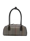 Paul Smith Striped Top-handles Shoulder Bag In Brown