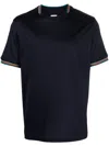 Paul Smith Signature Stripe Trim T-shirt In Blue