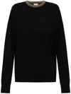 Paul Smith Striped-trim Sweater In 黑色
