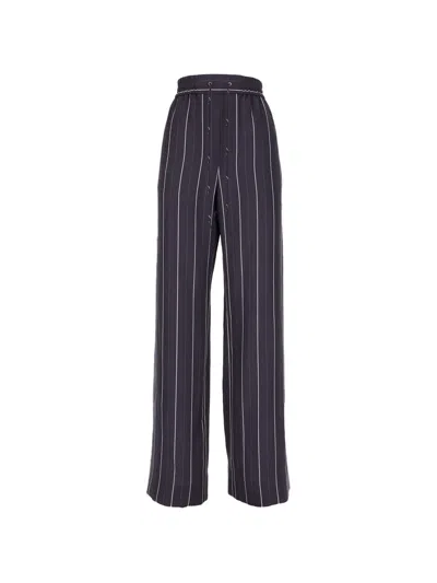 Paul Smith Striped Trousers In Blue