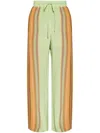 Paul Smith Summer Multiple Silk Pants In Green