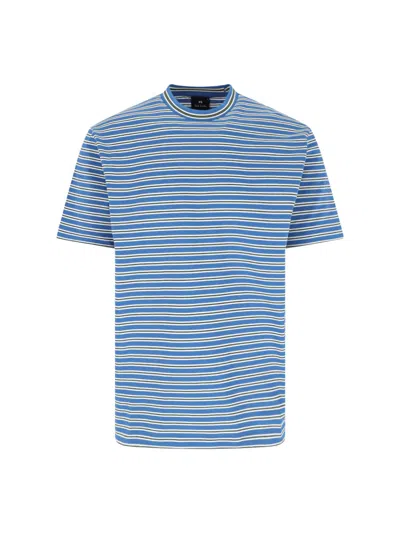 Paul Smith Striped T-shirt In Blue