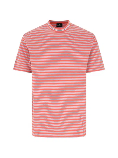 Paul Smith Striped T-shirt In Pink