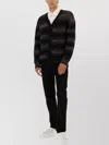 Paul Smith Striped V-neck Long Sleeve Knitwear In Multi