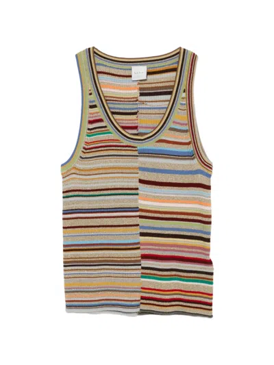 Paul Smith Striped Vest In Multi