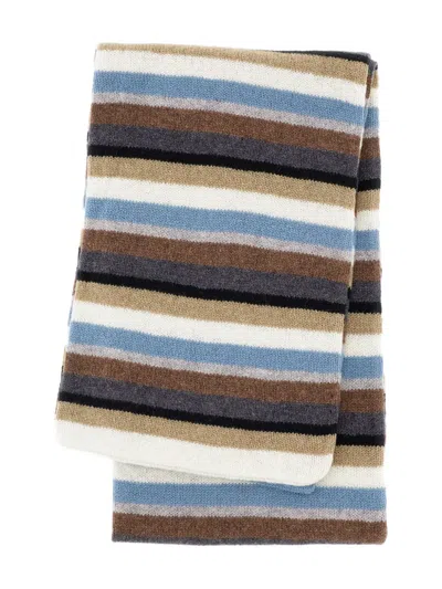 PAUL SMITH STRIPED WOOL SCARF