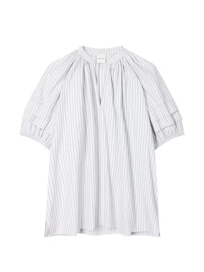 Paul Smith Striped-pattern V-neck Top In White