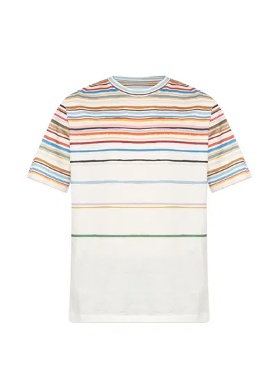 Paul Smith Mens Cairo Stripe Crew Neck Tshirt In Multi
