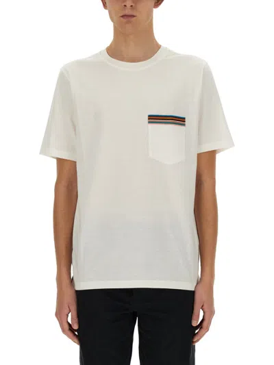 PAUL SMITH PAUL SMITH STRIPES LOGO POCKET T-SHIRT