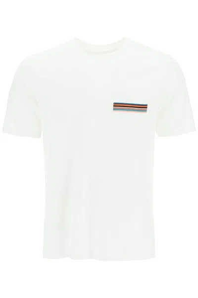 PAUL SMITH PAUL SMITH STRIPES LOGO POCKET TSHIRT