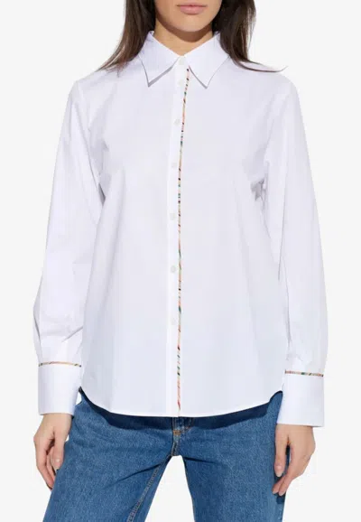 Paul Smith Stripe-trim Shirt In White