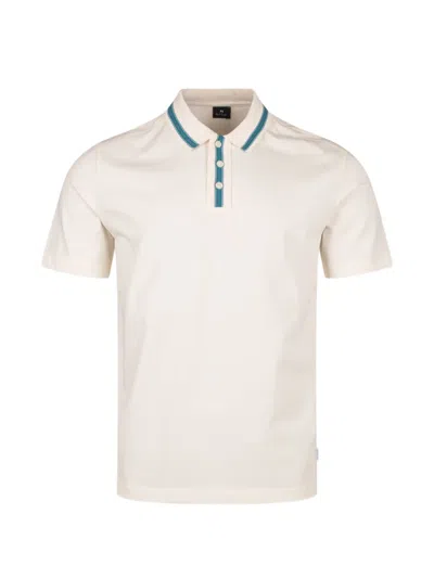 Paul Smith Stripe-trim Short-sleeve Polo Shirt In Neutral