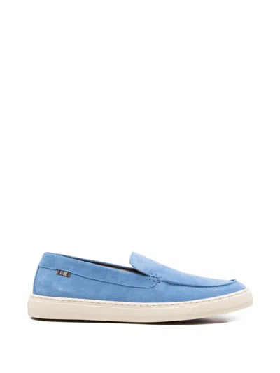 Paul Smith Suede Apron-toe Loafers In Blue