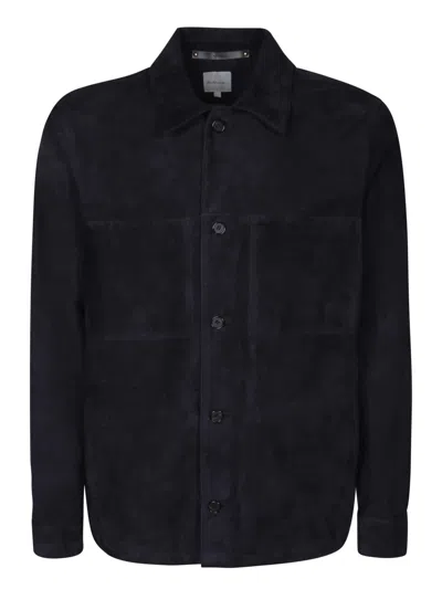 PAUL SMITH SUEDE BLUE OVERSHIRT
