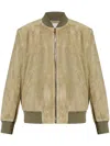 Paul Smith Suede Bomber Jacket In Green