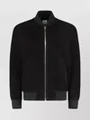Paul Smith Suede Bomber With Ribbed Finish