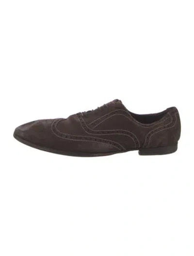 Pre-owned Paul Smith Suede Brogues In Brown