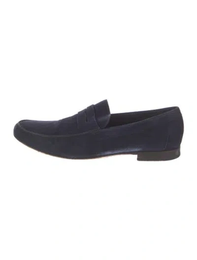 Pre-owned Paul Smith Suede Dress Loafers In Blue