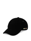 Paul Smith Suede Embroidered Cap Hat In Black
