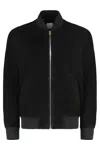 Paul Smith Suede Zip-fastening Bomber Jacket In Black